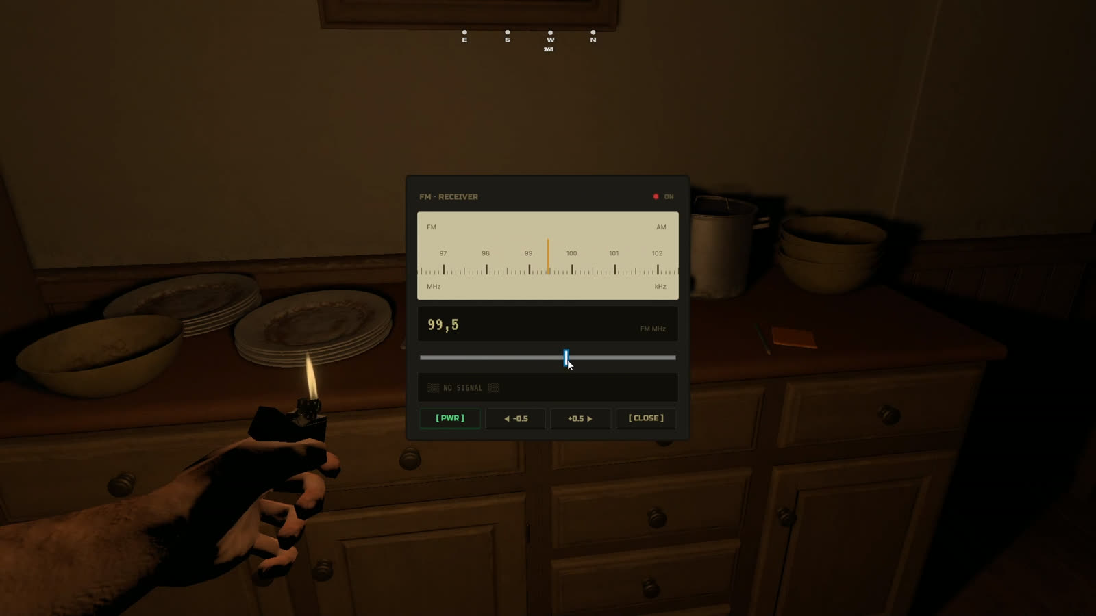 Tuning the radio by the light of a lighter